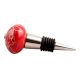 Red Leaf Floral Ceramic Wine Stopper